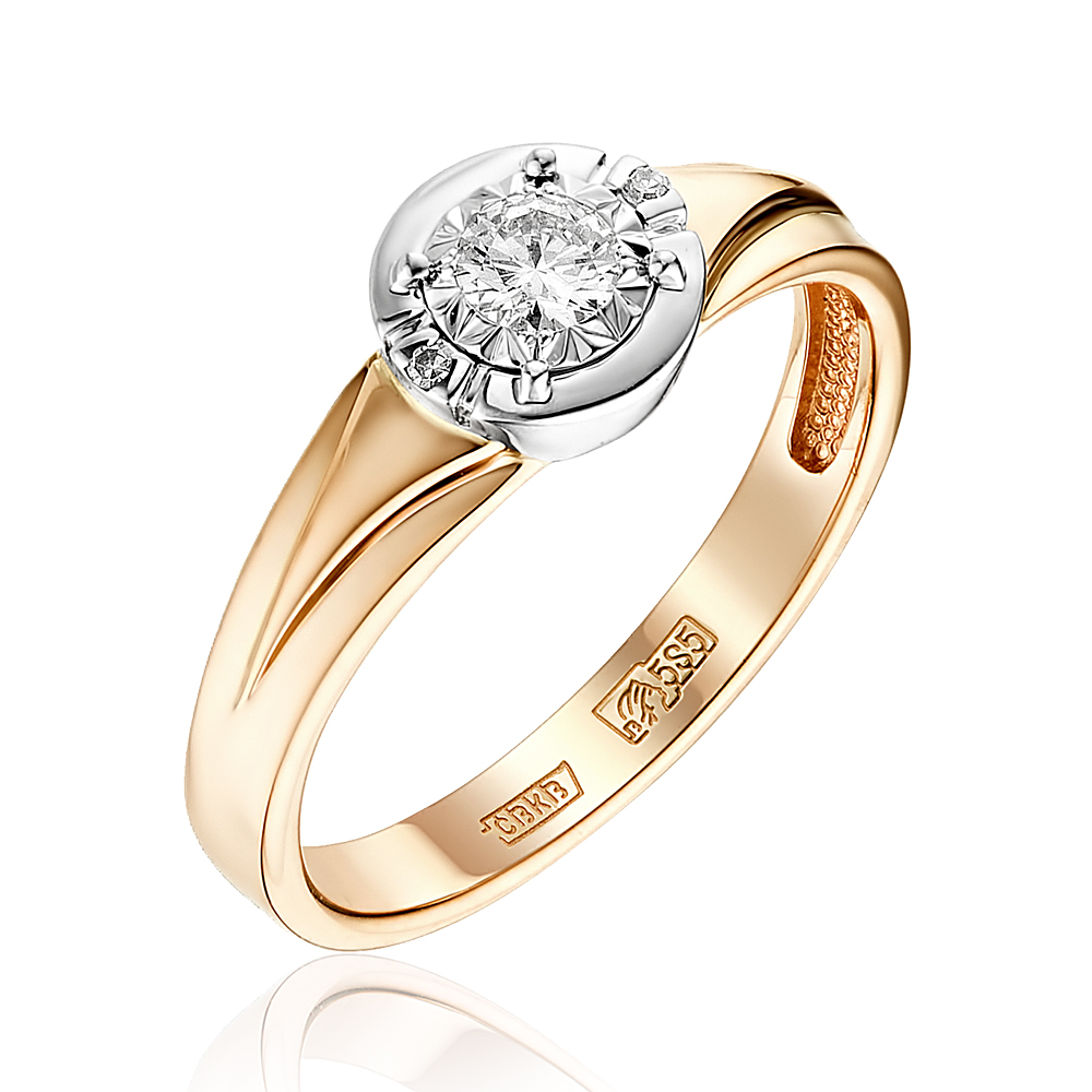 Кольцо, золото, бриллиант, 1-11-0831-101